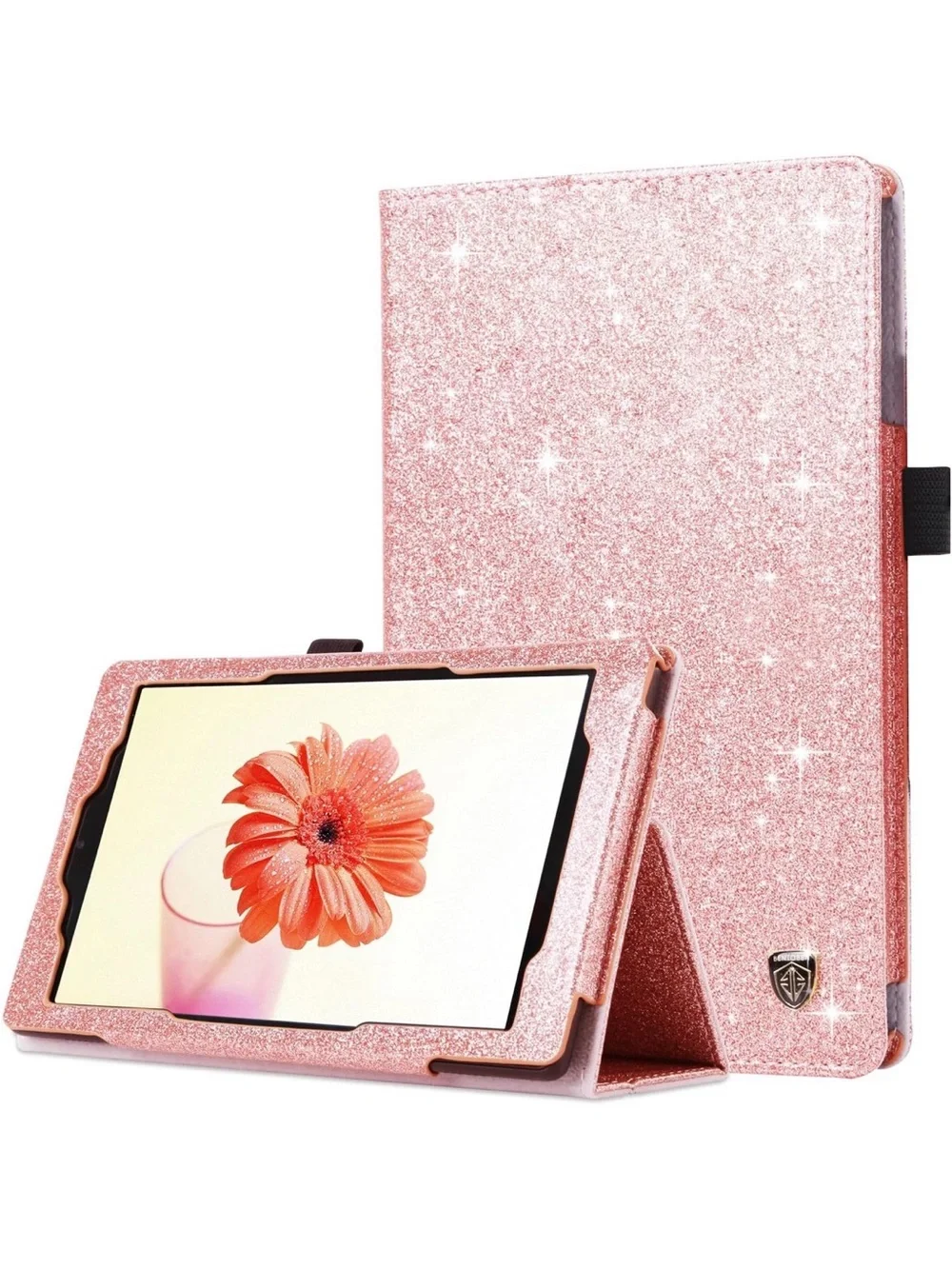 Sparkle Tablet Folio Cover in Rose Gold - Slim Protective Case